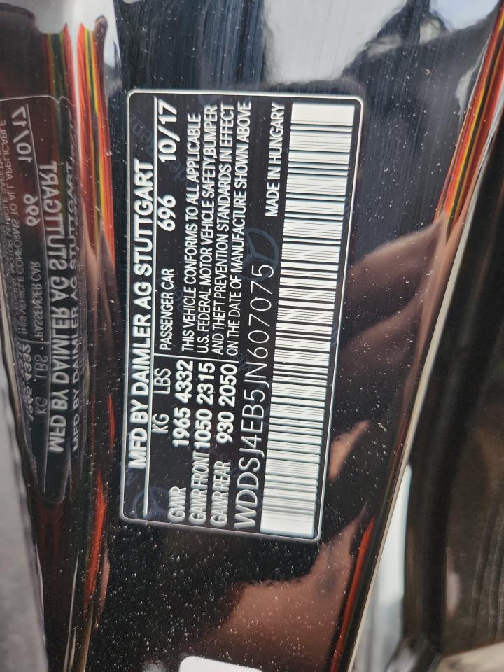 2018 Mercedes-Benz Cla 250 VIN: WDDSJ4EB5JN607075 Lot: 85705965