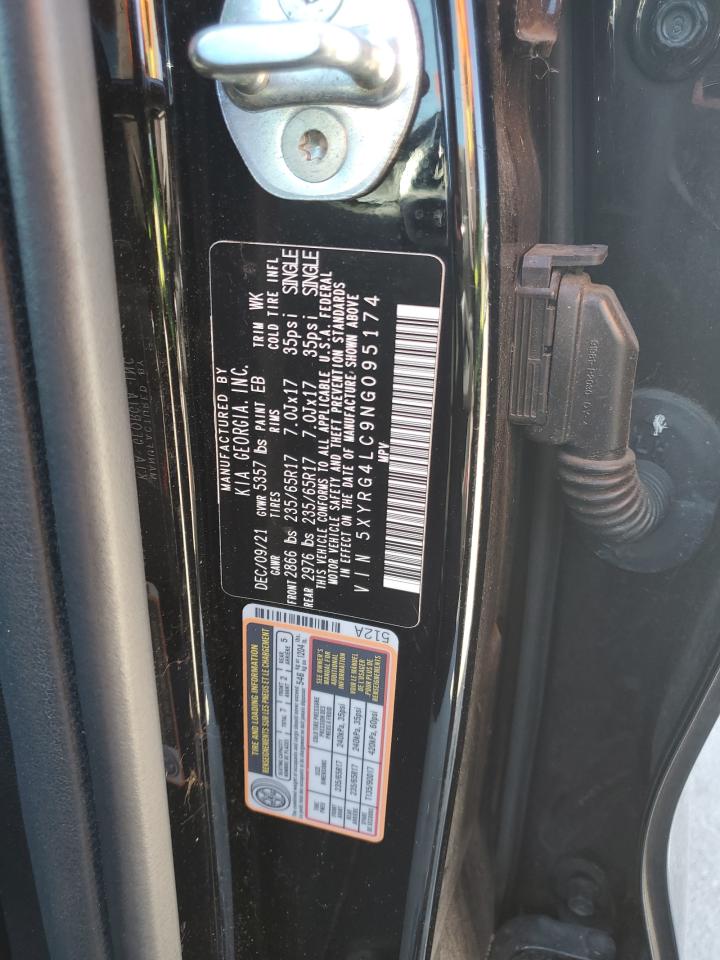 2022 Kia Sorento Lx VIN: 5XYRG4LC9NG095174 Lot: 86217355