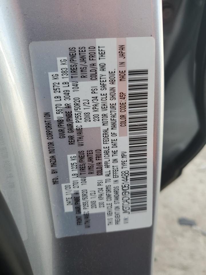 2021 Mazda Cx-9 Grand Touring VIN: JM3TCADY6M0514488 Lot: 85738775