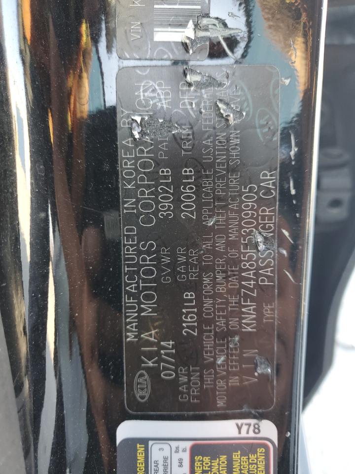 2015 Kia Forte Ex VIN: KNAFZ4A85F5309905 Lot: 90544715