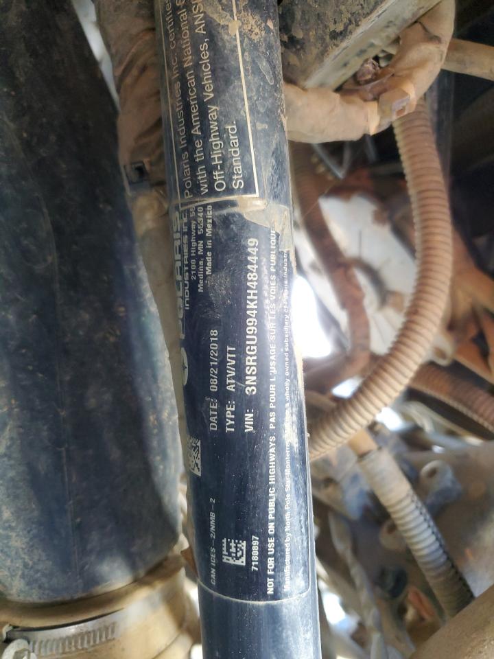 2019 Polaris General 10 - Utility Vehicle VIN: 3NSRGU994KH484449 Lot: 89522925