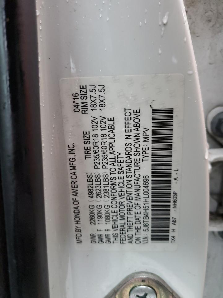 2017 Acura Rdx Technology VIN: 5J8TB4H51HL004696 Lot: 87305395