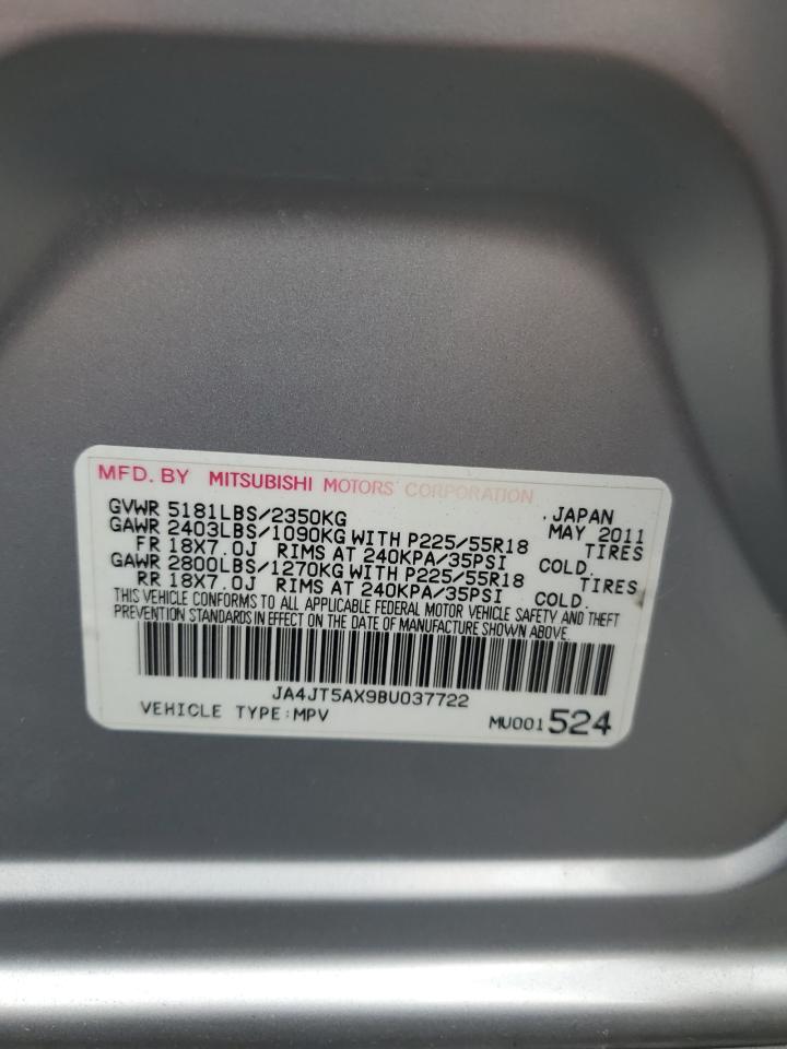 2011 Mitsubishi Outlander Gt VIN: JA4JT5AX9BU037722 Lot: 81954175
