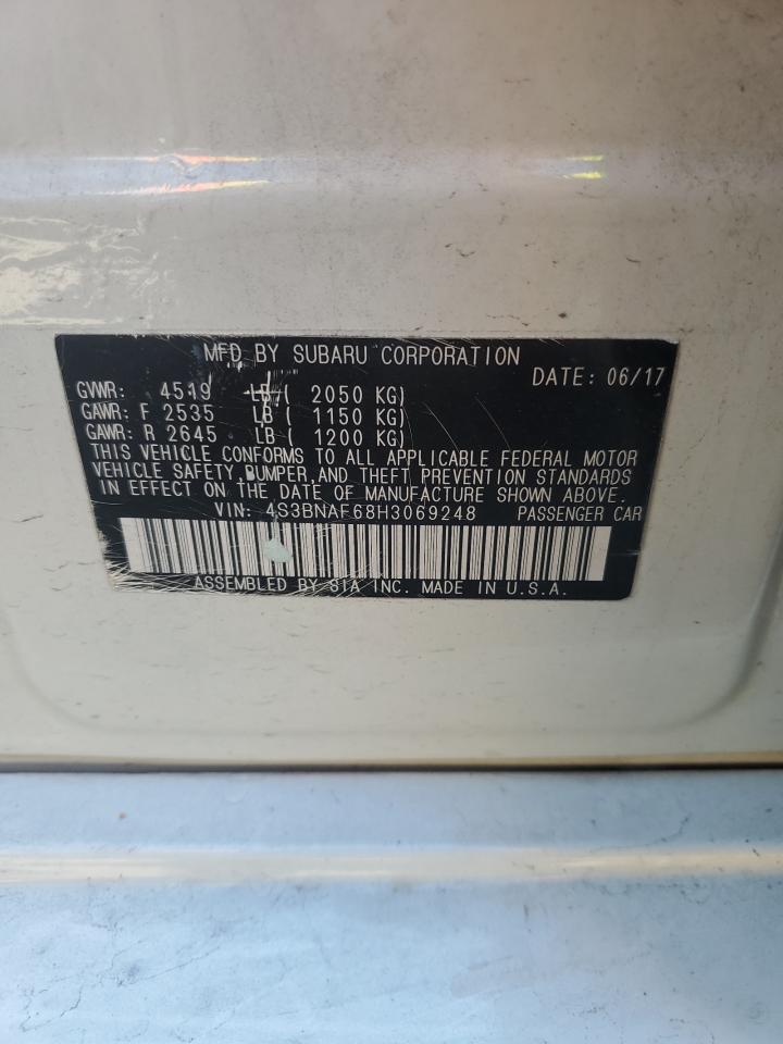 2017 Subaru Legacy VIN: 4S3BNAF68H3069248 Lot: 84523655