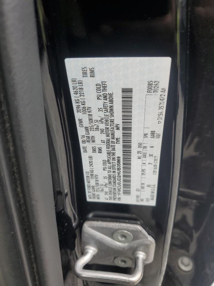 2017 Ford Escape Titanium VIN: 1FMCU0JD2HUB35869 Lot: 85190665