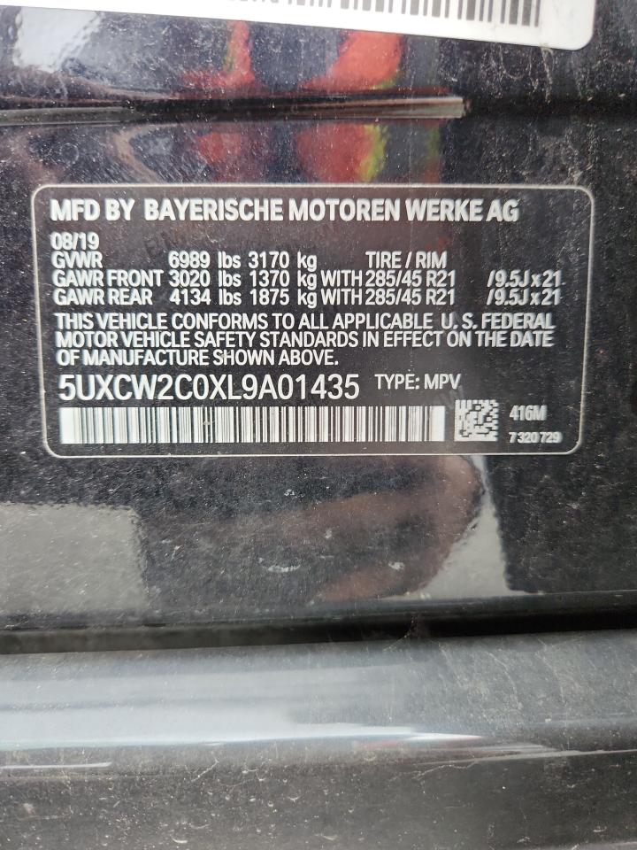 2020 BMW X7 xDrive40I VIN: 5UXCW2C0XL9A01435 Lot: 84827795
