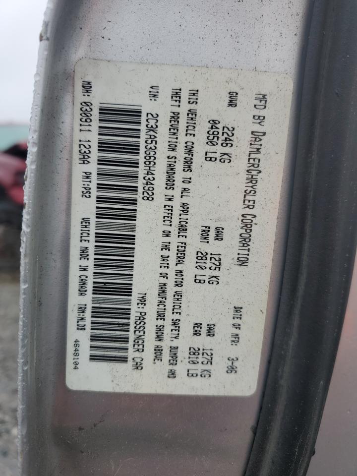 2006 Chrysler 300 Touring VIN: 2C3KA53G66H434928 Lot: 90591125