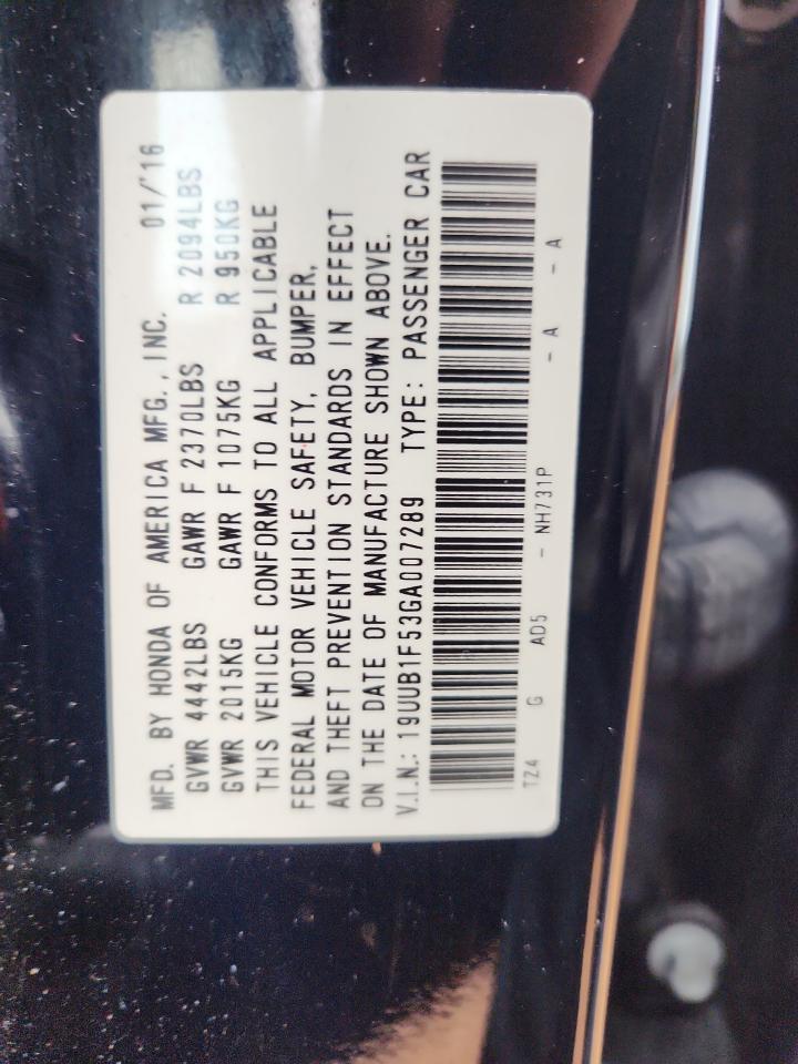 2016 Acura Tlx Tech VIN: 19UUB1F53GA007289 Lot: 85756725