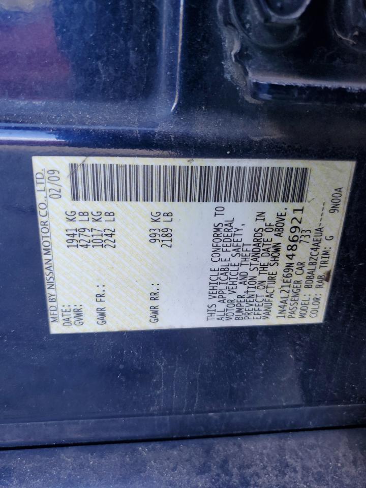 2009 Nissan Altima 2.5 VIN: 1N4AL21E69N486921 Lot: 85485395