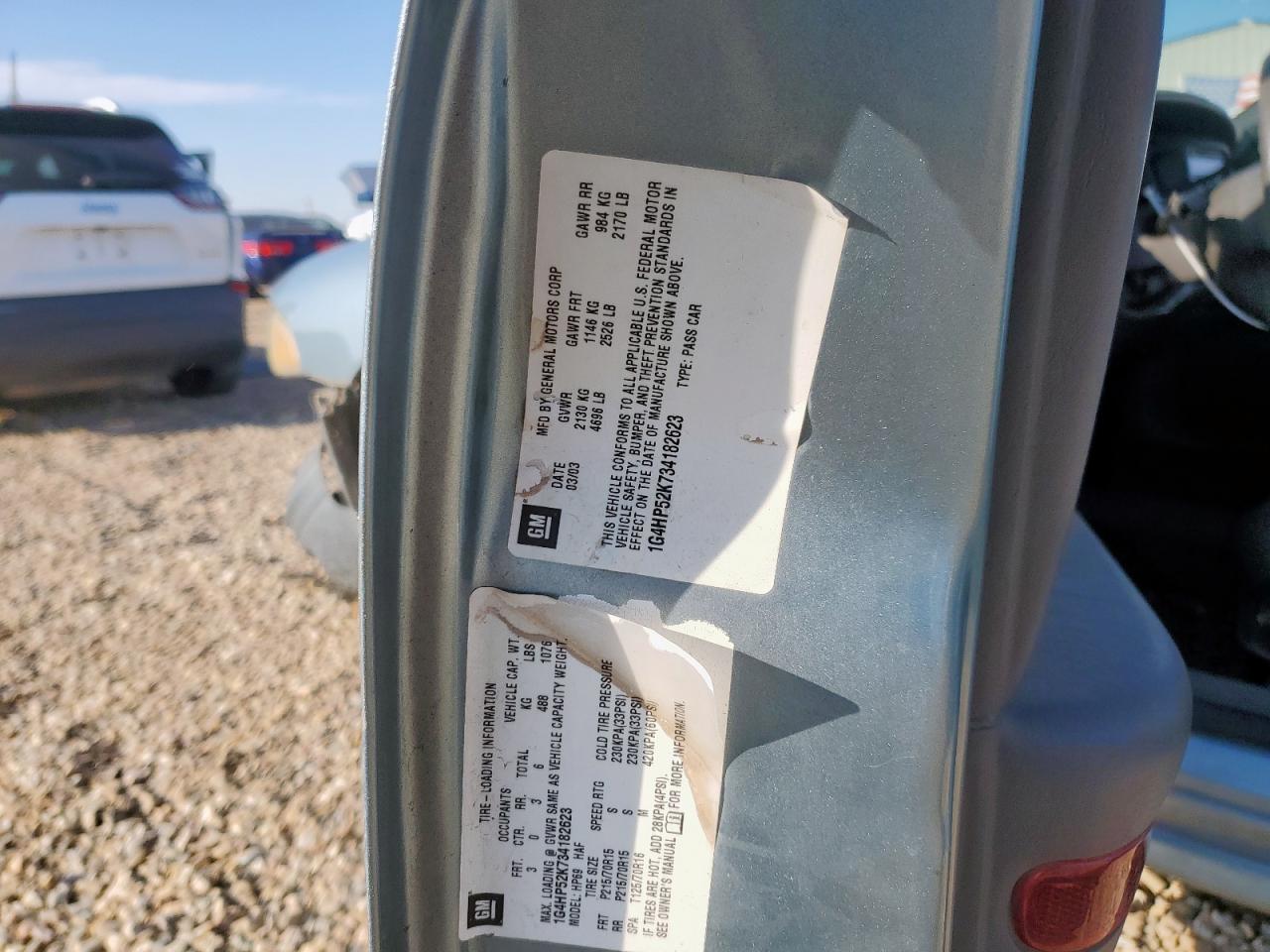 2003 Buick Lesabre Custom VIN: 1G4HP52K734182623 Lot: 82375725