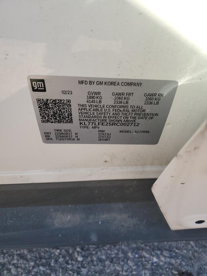 2024 Chevrolet Trax Ls VIN: KL77LFE25RC002712 Lot: 89466835