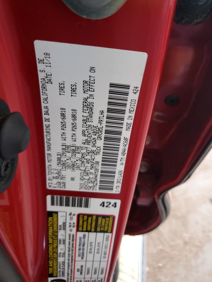 2019 Toyota Tacoma Double Cab VIN: 3TMGZ5AN4KM207180 Lot: 84811845