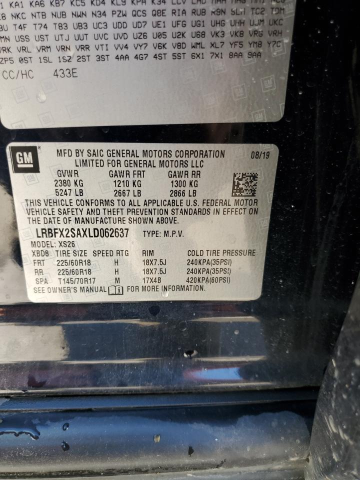 2020 Buick Envision Essence VIN: LRBFX2SAXLD062637 Lot: 87295385