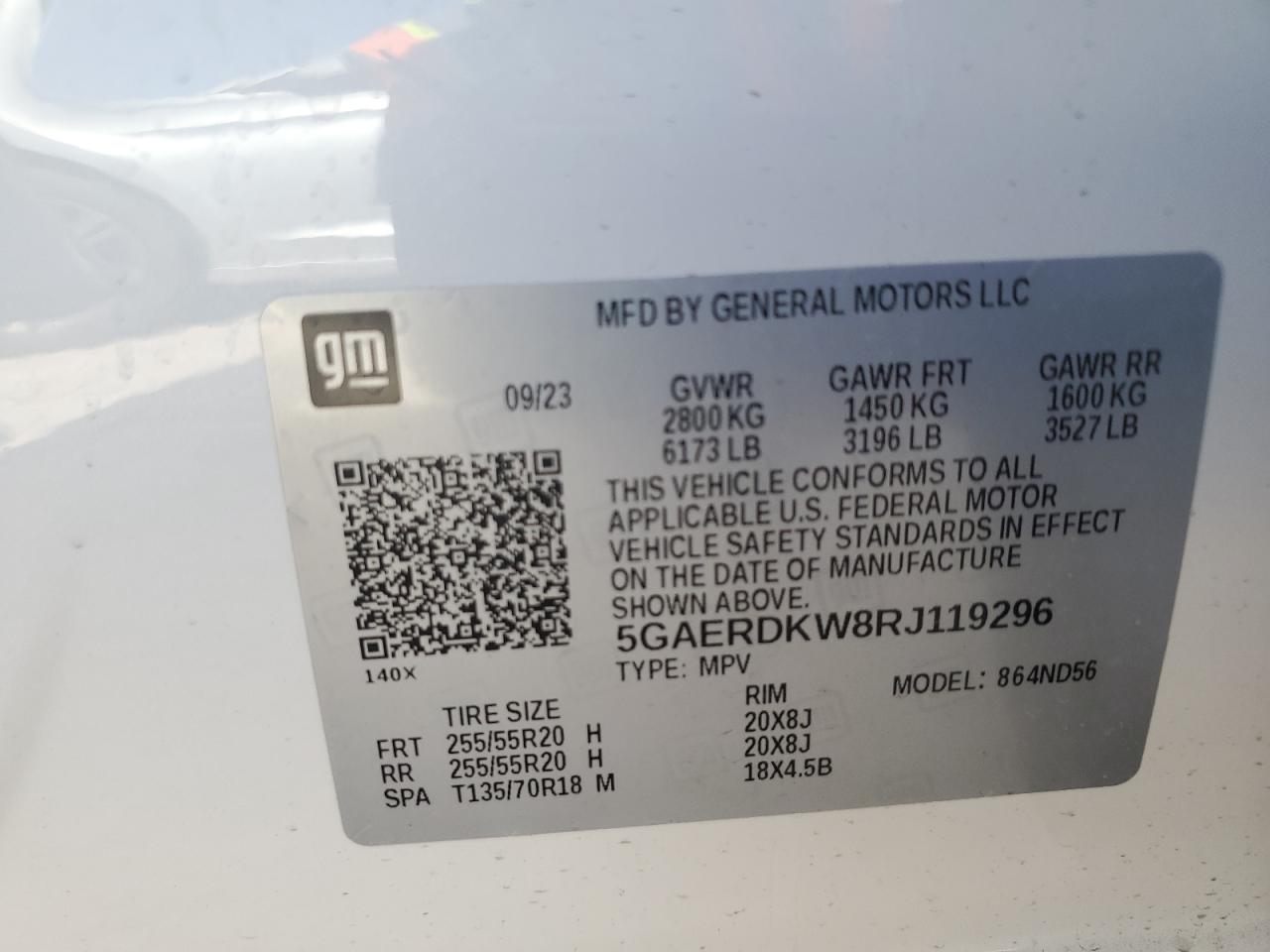 2024 Buick Enclave Avenir VIN: 5GAERDKW8RJ119296 Lot: 86676145