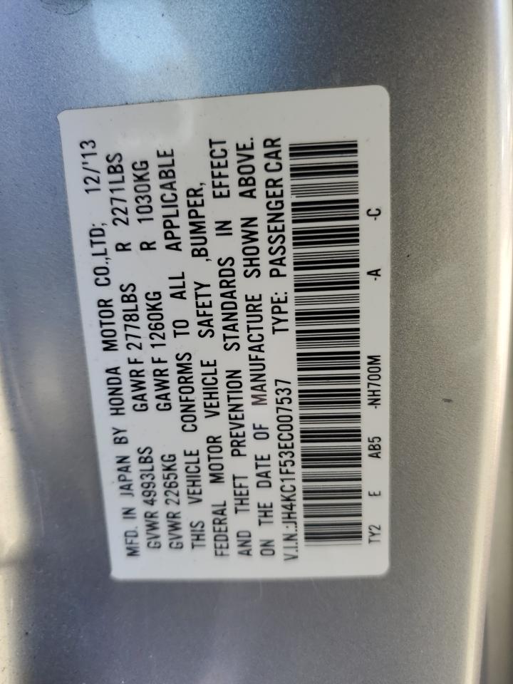 2014 Acura Rlx Tech VIN: JH4KC1F53EC007537 Lot: 84537655