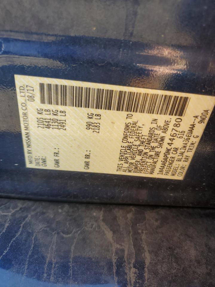 2017 Nissan Maxima 3.5S VIN: 1N4AA6AP0HC446780 Lot: 84746705