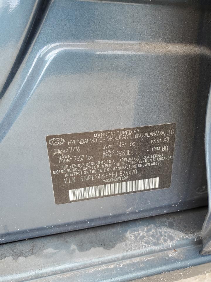 2017 Hyundai Sonata Se VIN: 5NPE24AF8HH526420 Lot: 82600645