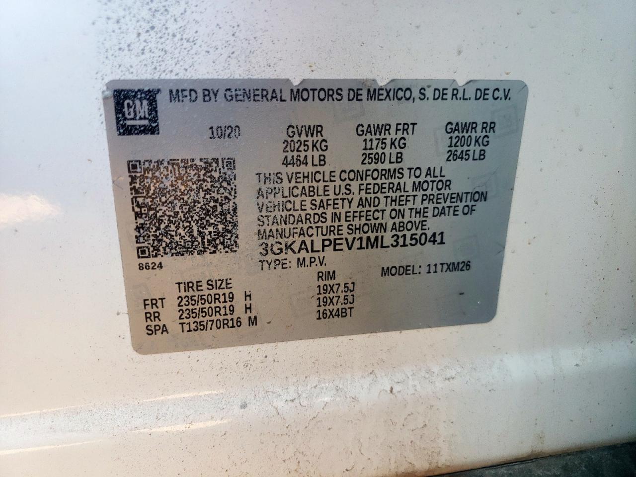 2021 GMC Terrain Slt VIN: 3GKALPEV1ML315041 Lot: 85304045