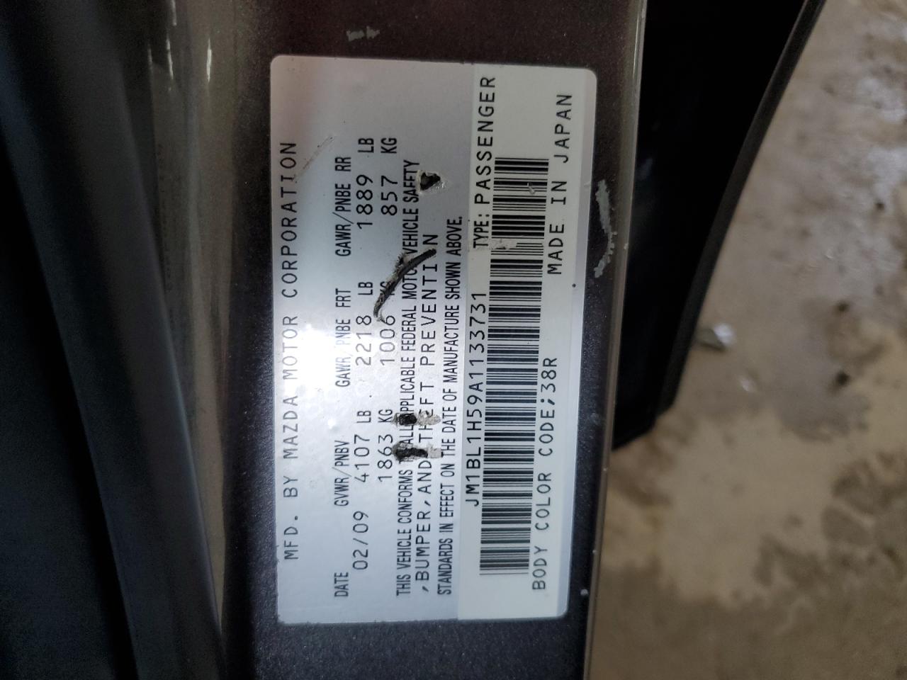 2010 Mazda 3 S VIN: JM1BL1H59A1133731 Lot: 85581045