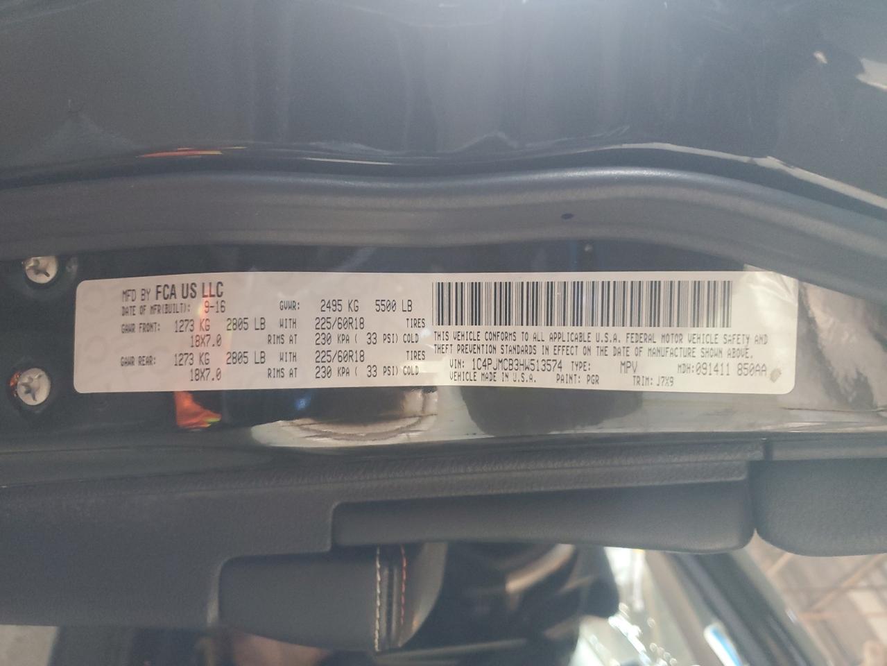 2017 Jeep Cherokee Latitude VIN: 1C4PJMCB3HW513574 Lot: 86191165