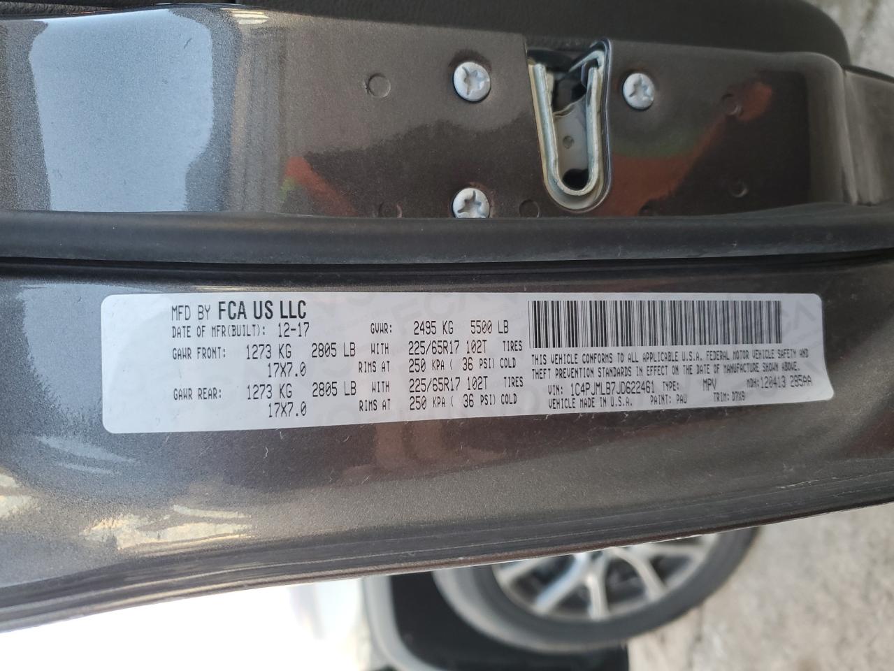 2018 Jeep Cherokee Latitude Plus VIN: 1C4PJMLB7JD622461 Lot: 82615635