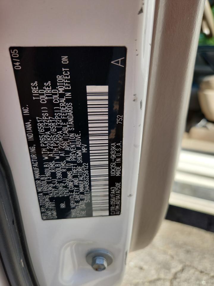 2005 Toyota Sequoia Sr5 VIN: 5TDZT34A95S258122 Lot: 85701225