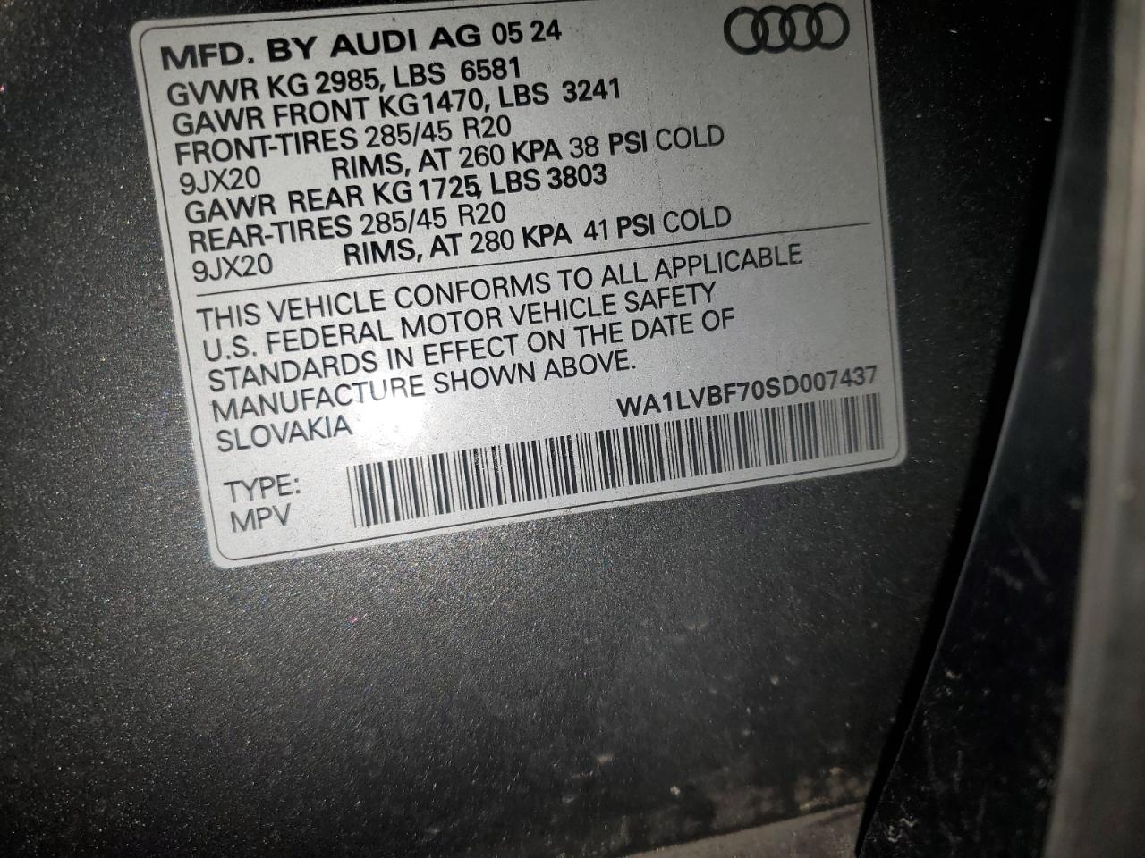 2025 Audi Q7 Premium Plus VIN: WA1LVBF70SD007437 Lot: 82549165