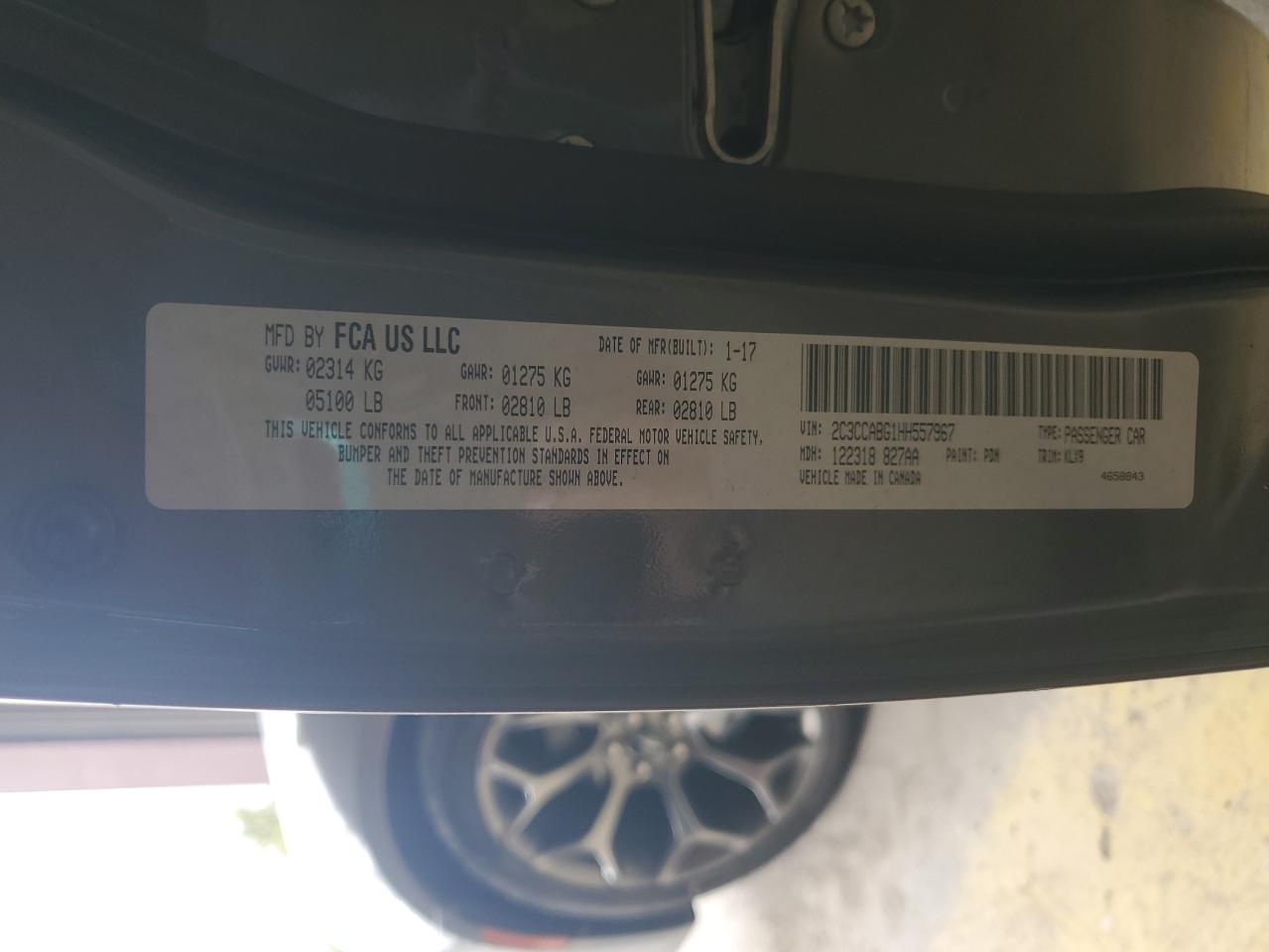 2017 Chrysler 300 S VIN: 2C3CCABG1HH557967 Lot: 89486885