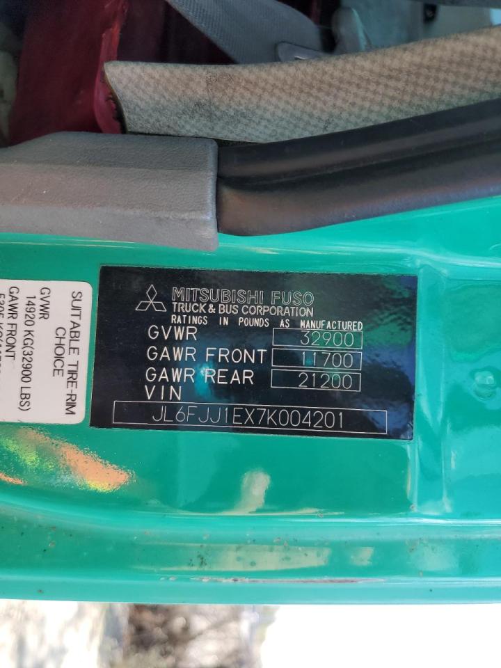 2007 Mitsubishi Fuso Fm 65F Refuse Truck VIN: JL6FJJ1EX7K004201 Lot: 85071375