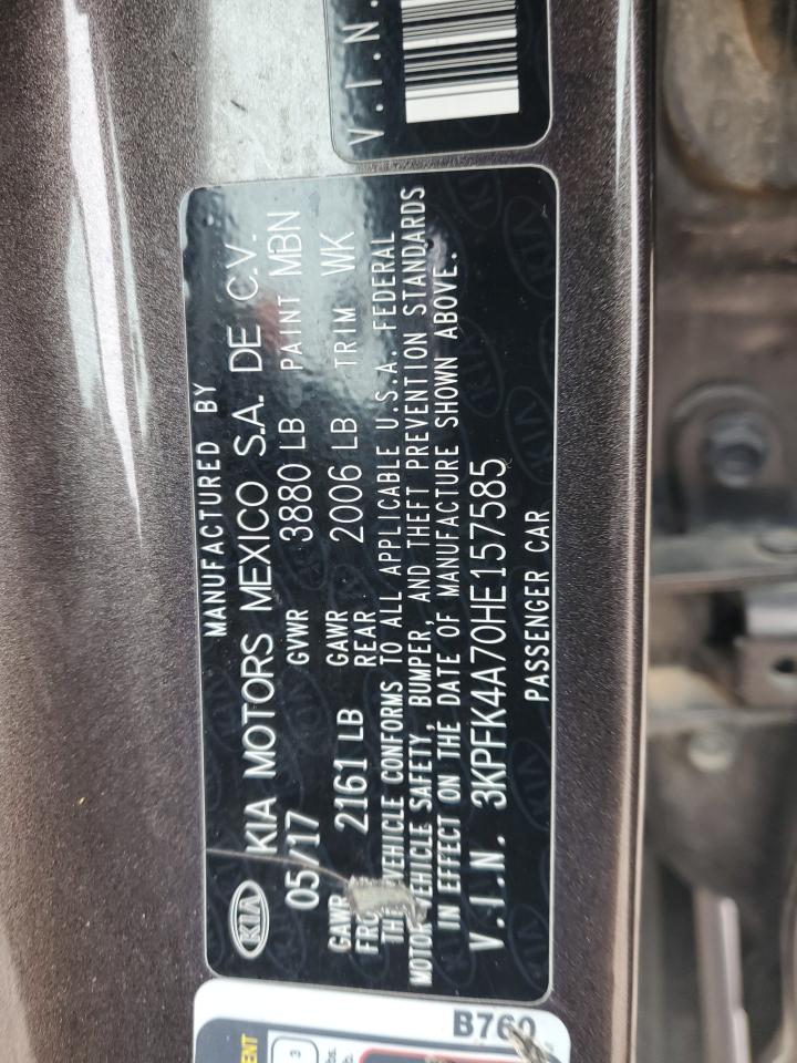 2017 Kia Forte Lx VIN: 3KPFK4A70HE157585 Lot: 90263315