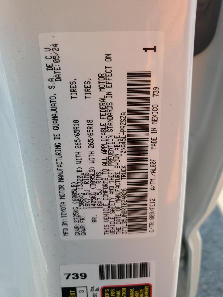 2024 Toyota Tacoma Double Cab VIN: 3TYLB5JN8RT024026 Lot: 85336145