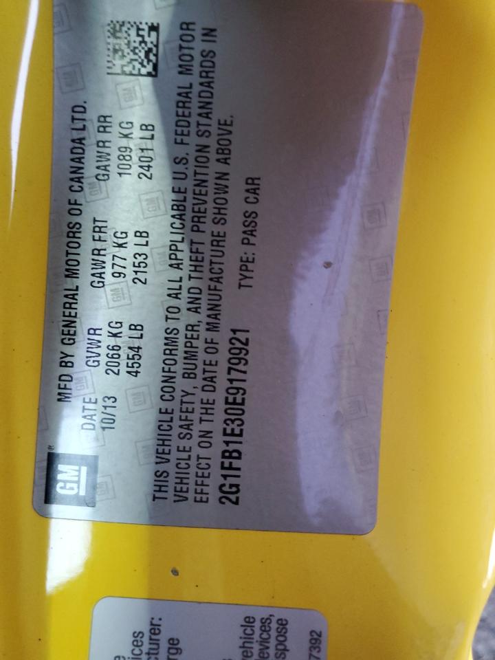 2014 Chevrolet Camaro Lt VIN: 179921 Lot: 85824985