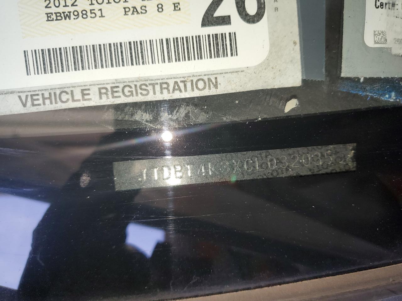 2012 Toyota Yaris VIN: JTDBT4K3XCL032035 Lot: 81909645