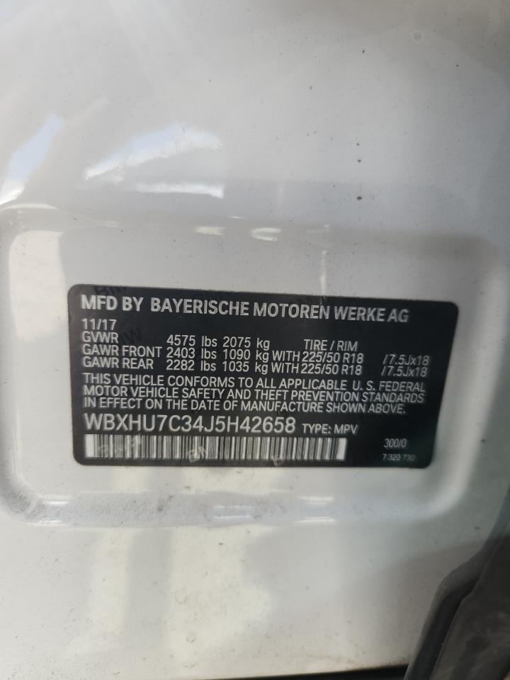 2018 BMW X1 Sdrive28I VIN: WBXHU7C34J5H42658 Lot: 82593845