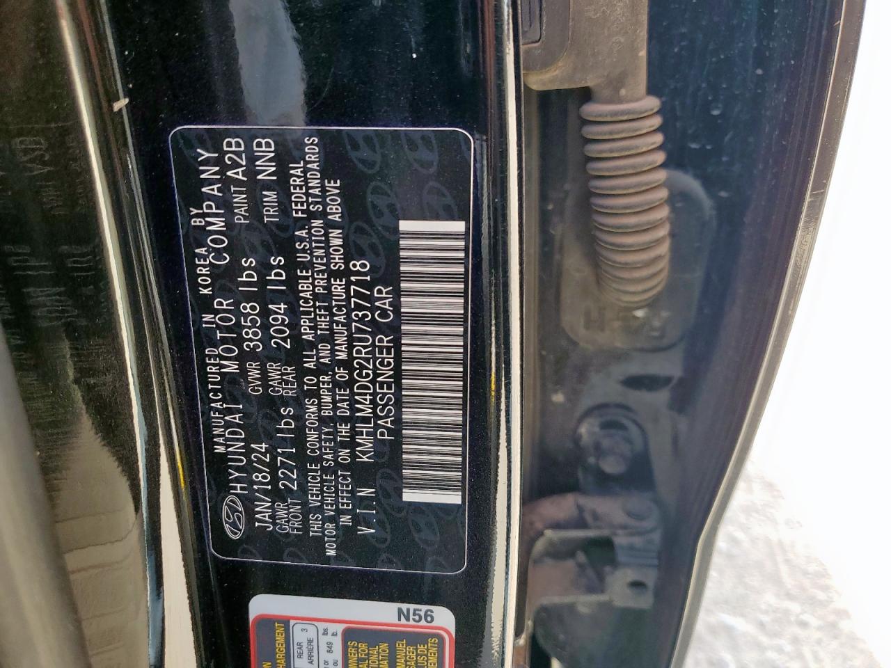 2024 Hyundai Elantra Sel VIN: KMHLM4DG2RU737718 Lot: 85920555