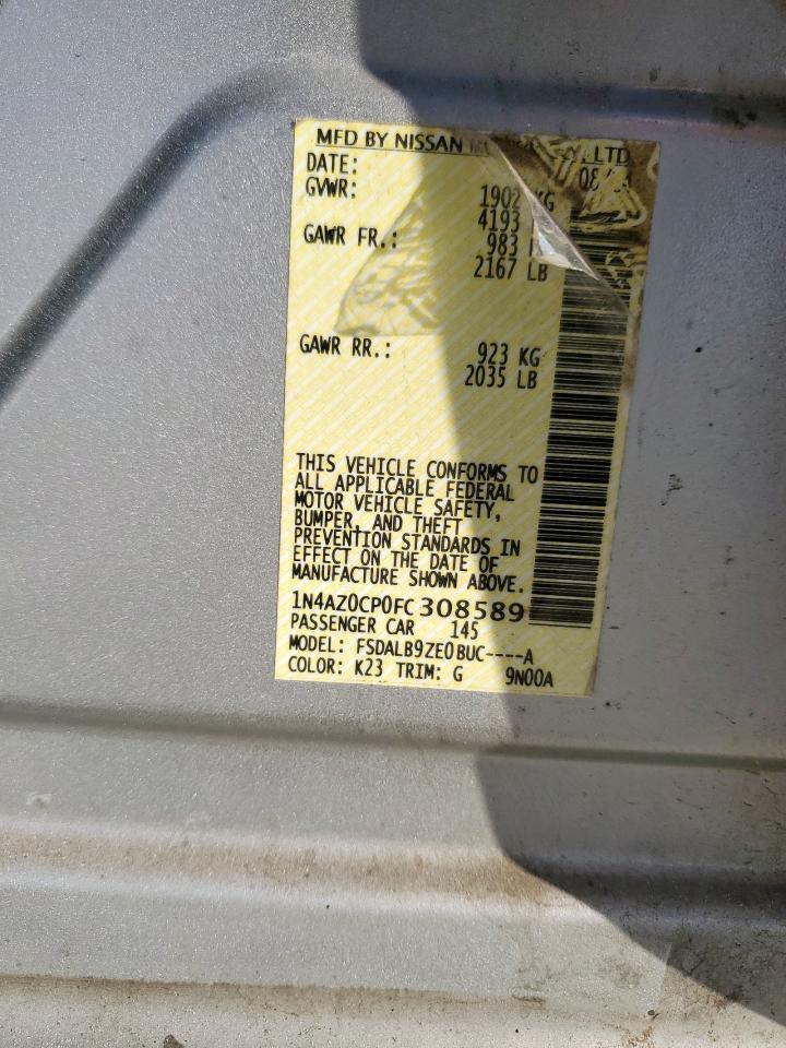2015 Nissan Leaf S VIN: 1N4AZ0CP0FC308589 Lot: 84990815