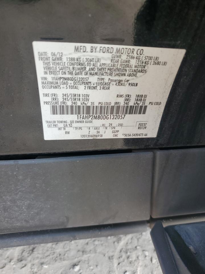 2013 Ford Taurus Police Interceptor VIN: 1FAHP2M80DG132057 Lot: 71585855