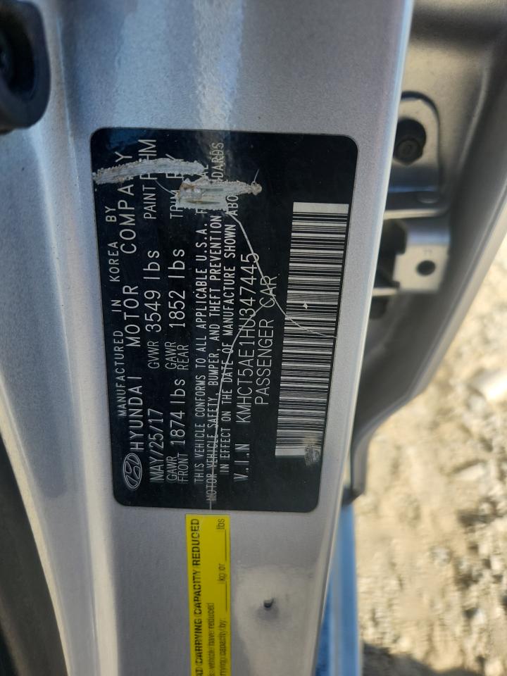 2017 Hyundai Accent Se VIN: KMHCT5AE1HU347445 Lot: 86149025