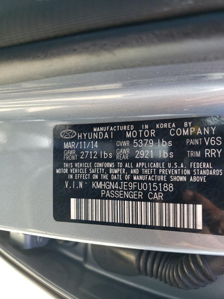 2015 Hyundai Genesis 3.8L VIN: KMHGN4JE9FU015188 Lot: 86479545