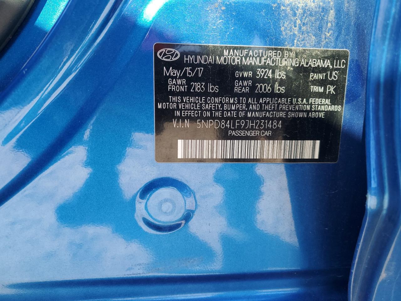 2018 Hyundai Elantra Sel VIN: 5NPD84LF9JH231484 Lot: 85744465