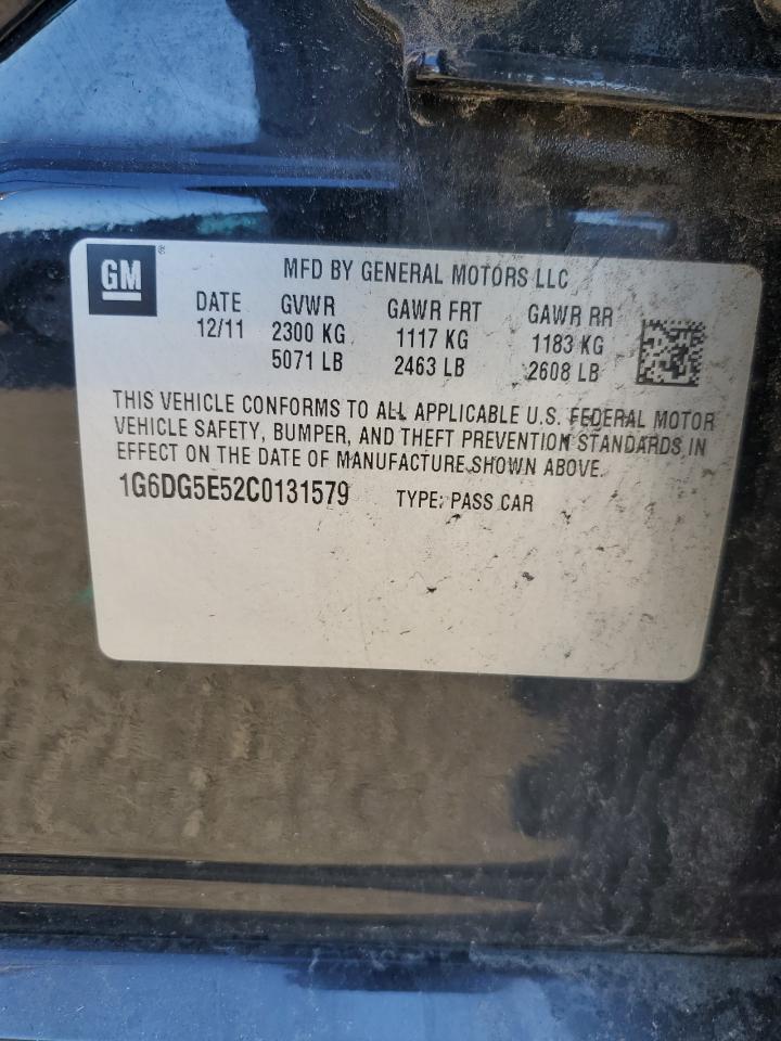 2012 Cadillac Cts Luxury Collection VIN: 1G6DG5E52C0131579 Lot: 89554955