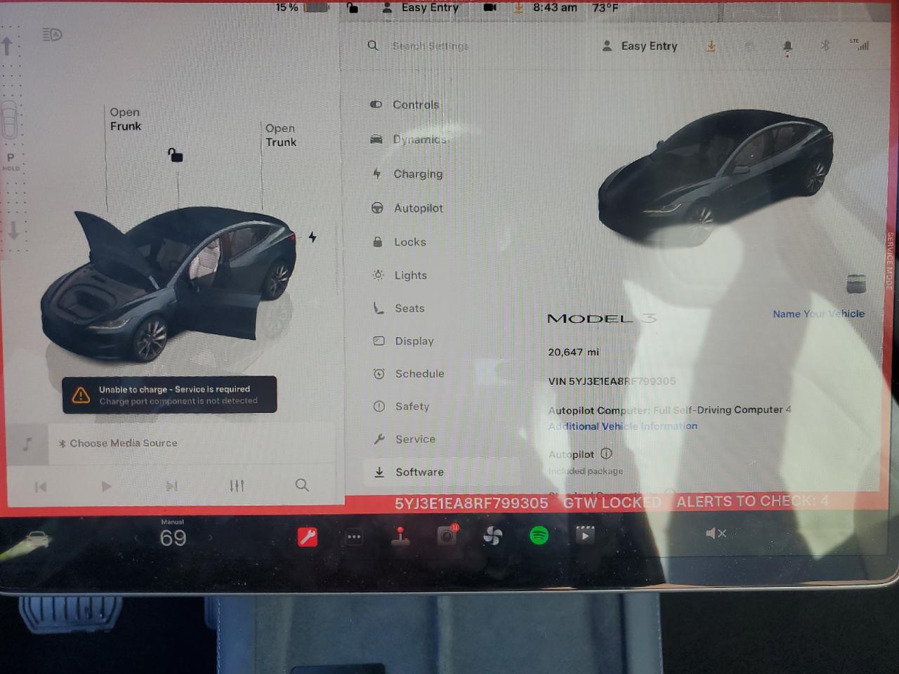 2024 Tesla Model 3 VIN: 5YJ3E1EA8RF799305 Lot: 86316045