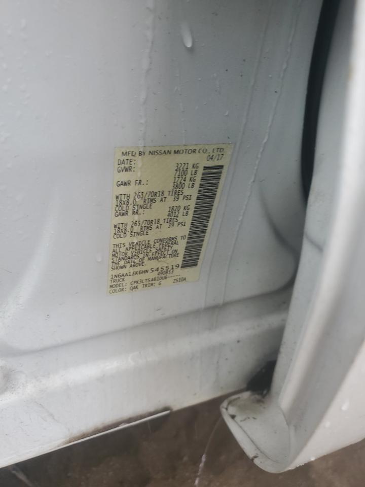 2017 Nissan Titan S VIN: 1N6AA1EK6HN545519 Lot: 89848775