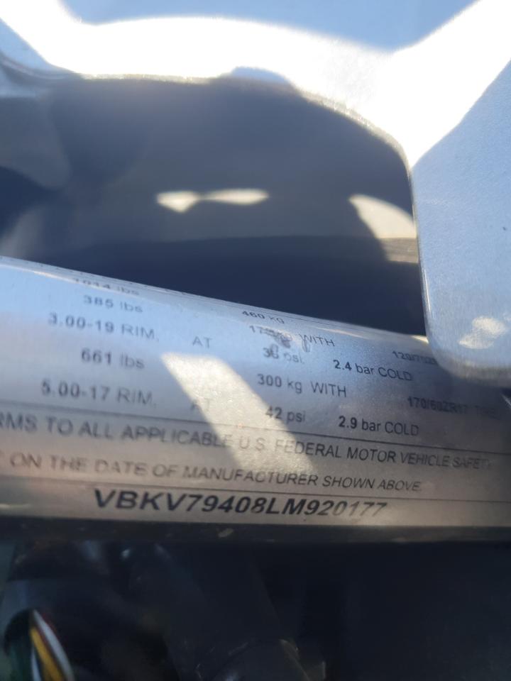 2020 Ktm 1290 Super Adventure S VIN: VBKV79408LM920177 Lot: 84942105