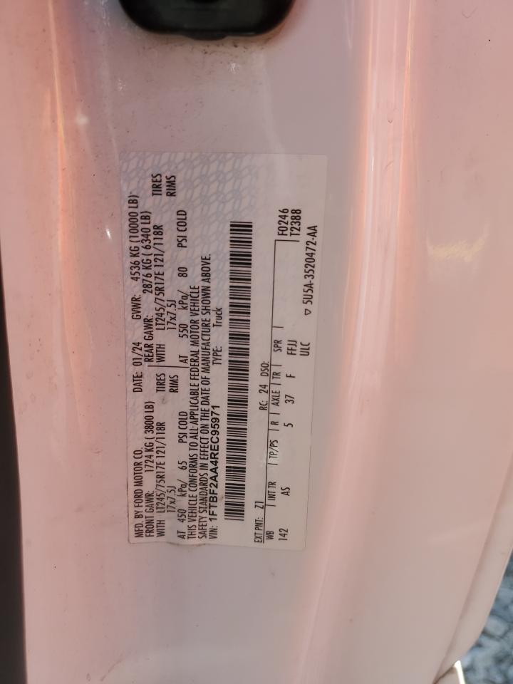 2024 Ford F250 Super Duty VIN: 1FTBF2AA4REC95971 Lot: 90579765