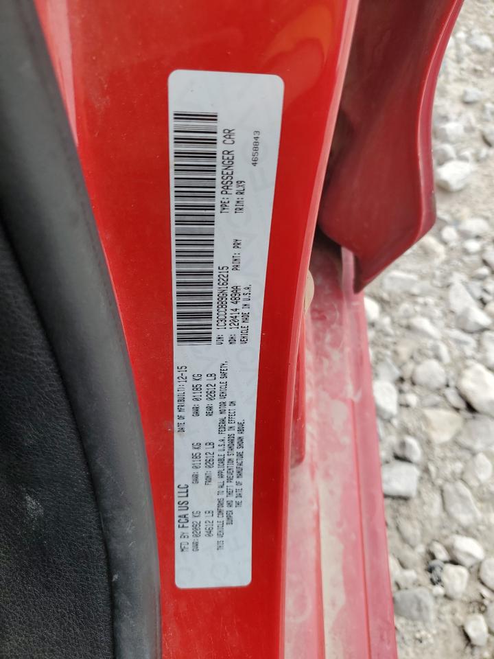 2016 Chrysler 200 S VIN: 1C3CCCBB9GN162215 Lot: 81897575