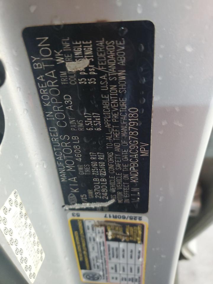 2016 Kia Sportage Lx VIN: KNDPBCAC9G7879180 Lot: 85820095