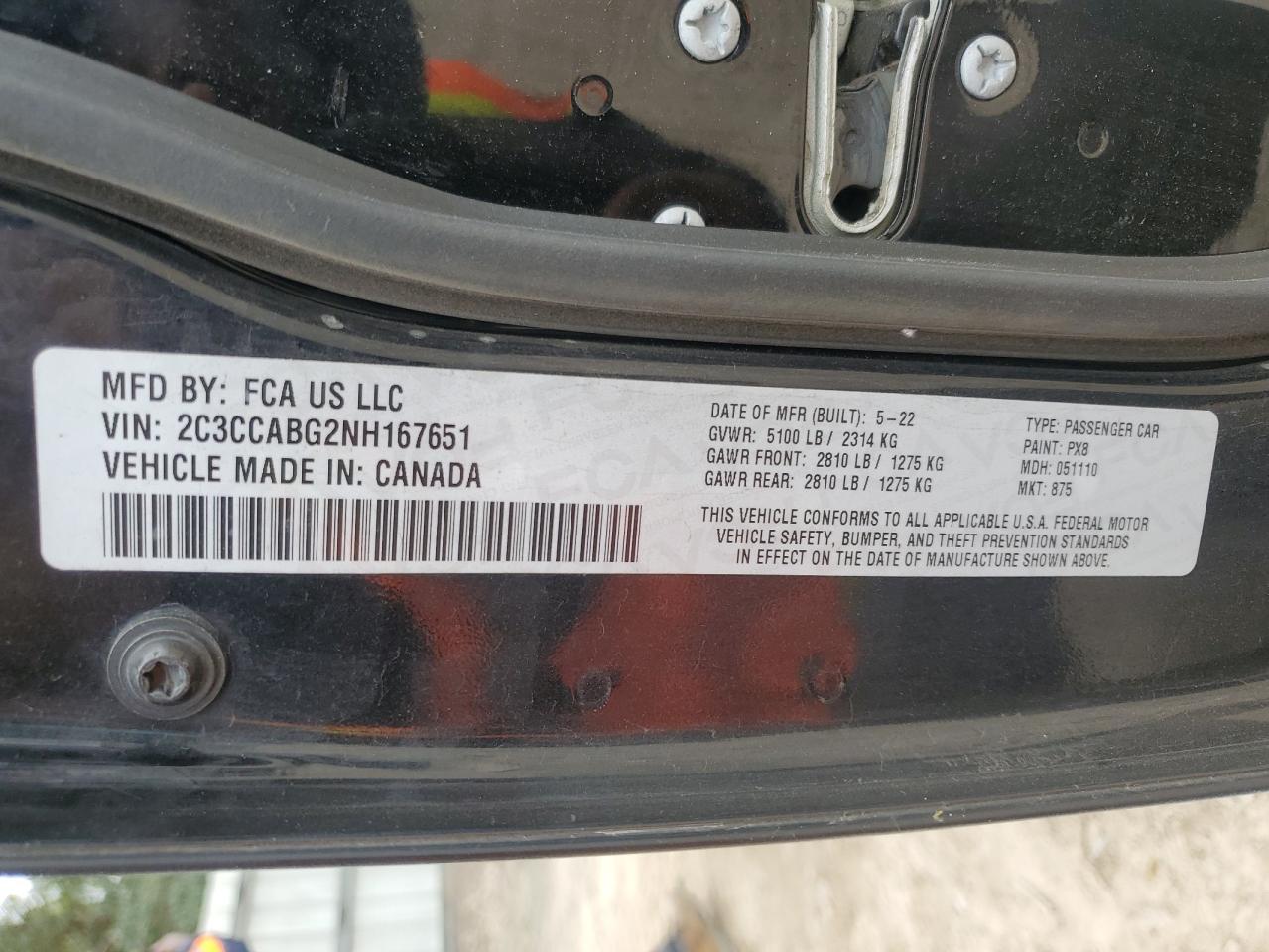 2022 Chrysler 300 S VIN: 2C3CCABG2NH167651 Lot: 90540045