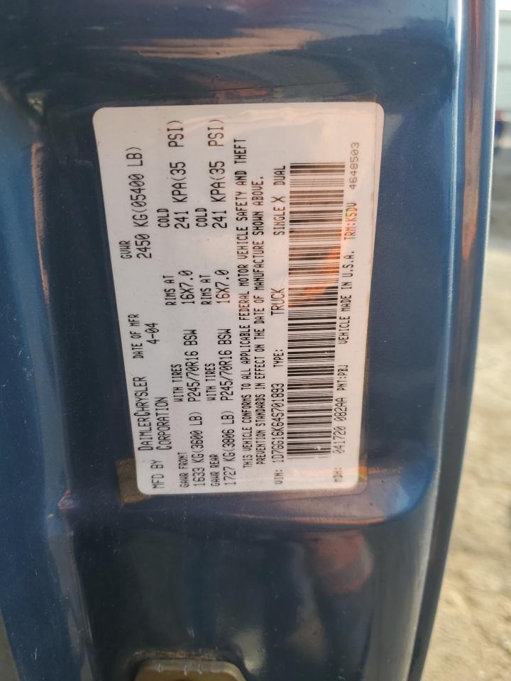 2004 Dodge Dakota Sxt VIN: 1D7GG16K64S701893 Lot: 85203125