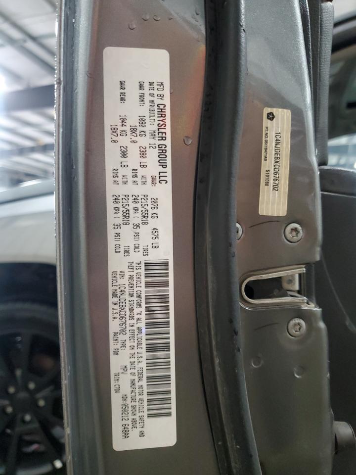 2012 Jeep Compass Latitude VIN: 1C4NJDEBXCD676702 Lot: 82469835